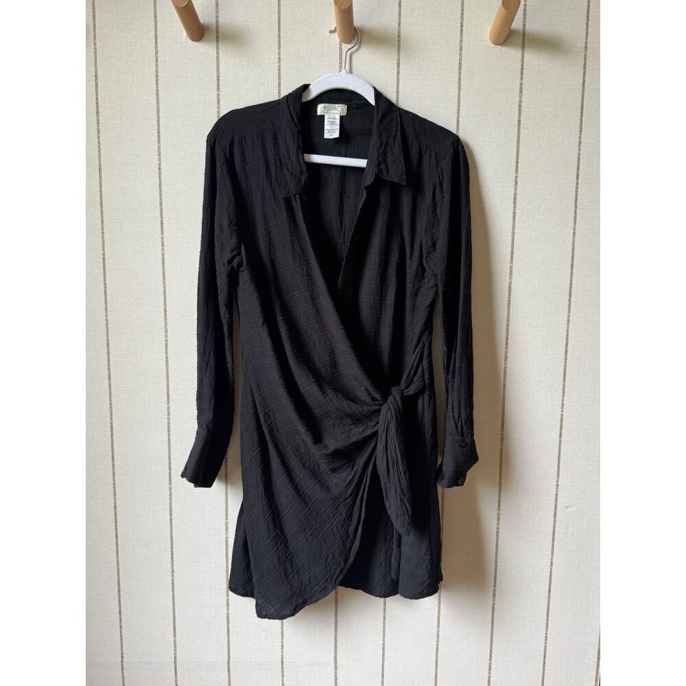 L Space Daydream Wrap Black Swimsuit Cover Up Women’s Large Tunic Resort Wear